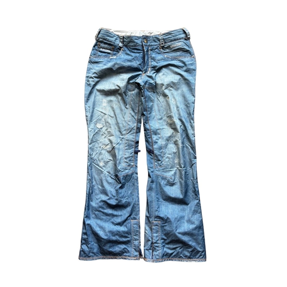 Vintage Blue Jean Denim Style Goretex Snow Pants Ski Pants Size Small